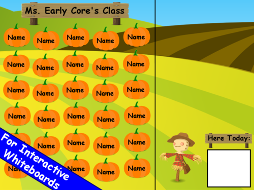 Pumpkin Attendance Board PowerPoint