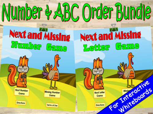 Number and ABC Order PowerPoint Game Bundle