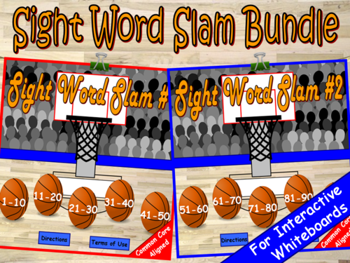 Sight Word Slam PowerPoint Game Bundle