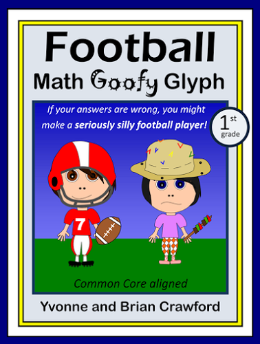 Football Math Goofy Glyph (1st Grade Common Core)