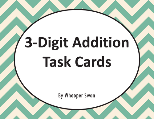 3-Digit Addition Task Cards
