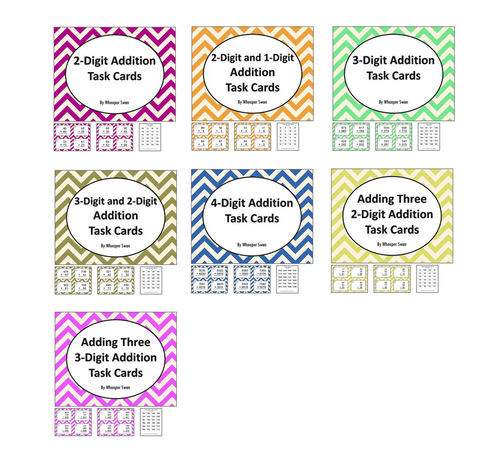 Addition Task Cards Bundle