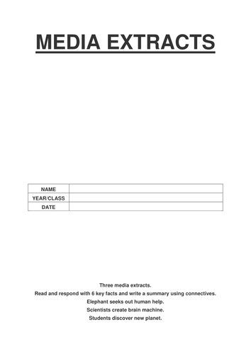 ENGLISH MEDIA ARTICLE(S) ANALYSIS