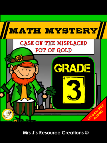 St Patrick's Day Math Mystery Activity (GRADE 3 - US)