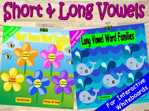 Short and Long Vowels PowerPoint Game Bundle