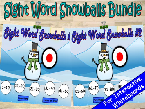 Sight Words Snowball Bundle
