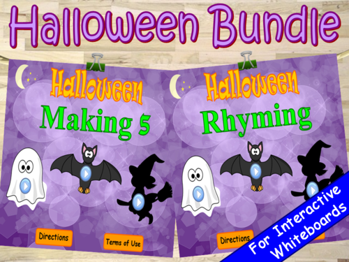 Rhyming and Making 5 PowerPoint Game Bundle