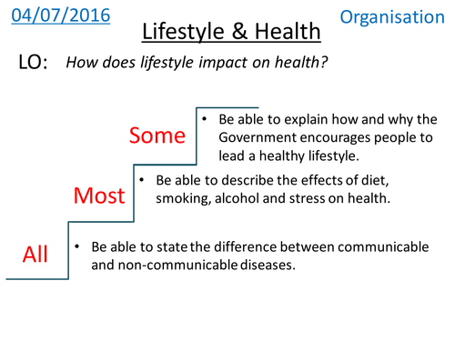 Health & Lifestyle  (non-communicable diseases) - NEW GCSE