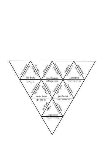 Work experience report cut out puzzle- Mein Arbeitspraktikum