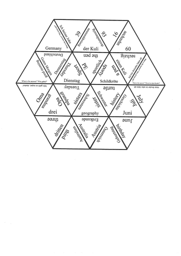 End of year puzzle for beginner's German