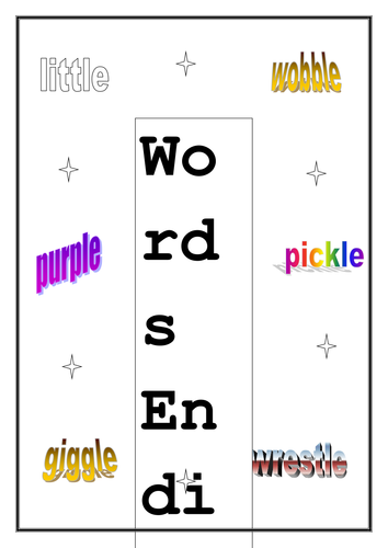 Words ending in -le worksheet