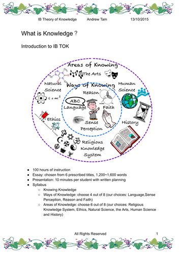 IB Theory of Knowledge: What is Knowledge?