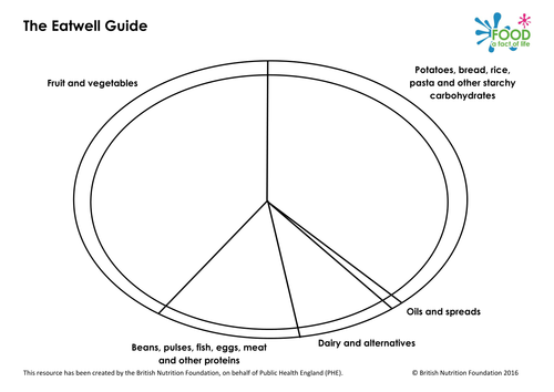 Blank new eatwell plate guide 2016 by ew403 teaching resources tes