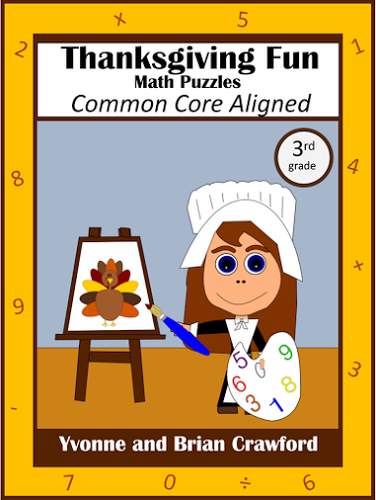 Thanksgiving Common Core Math Puzzles - 3rd Grade
