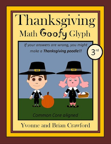 Thanksgiving Math Goofy Glyph (3rd Grade Common Core)