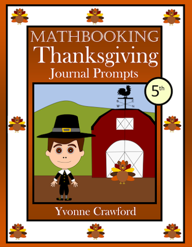 Thanksgiving Math Journal Prompts (5th grade) - Common Core