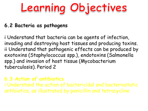 A-Level Biology Bacteria as pathogens (Edexcel Biology B Topic 6)