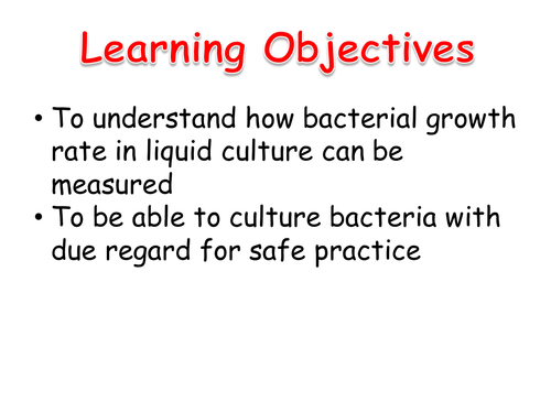 Edexcel Biology B Core Practical 12 Bacterial Growth