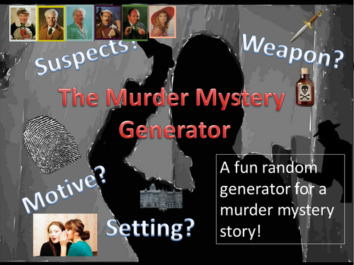 Murder Mystery Generator and Murder Bingo
