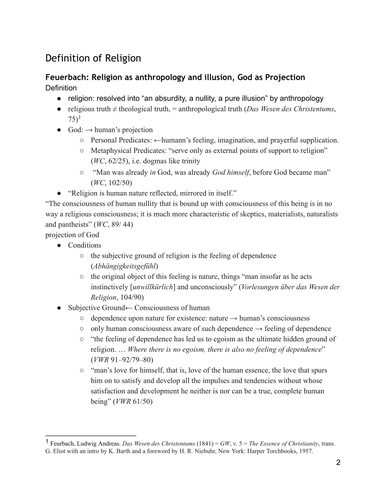 GCE A2 G585 Development of Theology: Definition of Religion