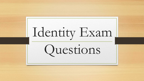 H580 NEW Sociology OCR Unit 1 - Identity Questions