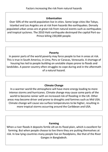 What are natural hazards?