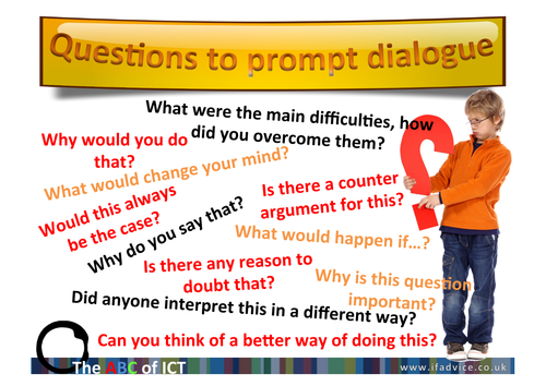 Questions to prompt dialogue Worksheet
