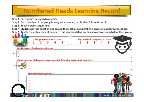 Numbered Heads Worksheet