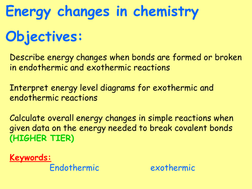 AQA C5.2 (New Spec 4.5 - exams 2018) - Reaction profiles & Bond energy calculations