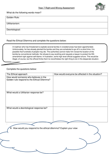 SOW Right and Wrong Ethical Dilemmas