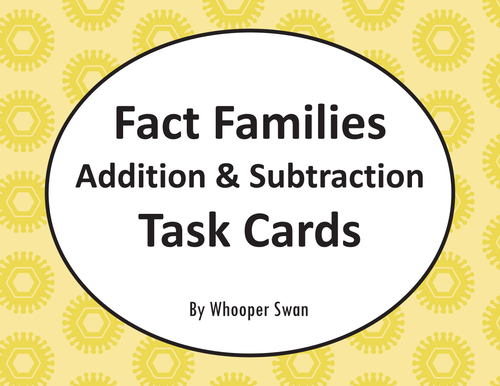 Fact Families: Addition & Subtraction Task Cards