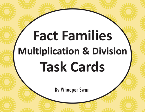 Fact Families: Multiplication & Division Task Cards
