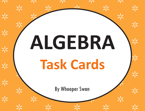 algebra-task-cards-teaching-resources