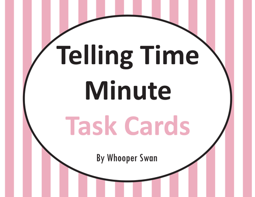 Telling Time: Five Minute Task Cards