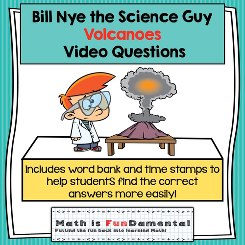 Bill Nye Video Questions Volcanoes W Time Stamp Word Bank And Answer Key Teaching Resources