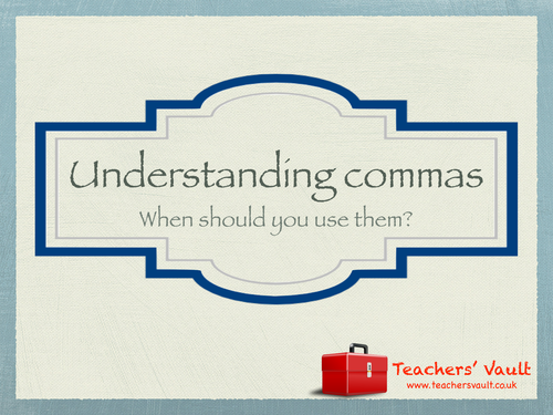 Understanding commas lesson