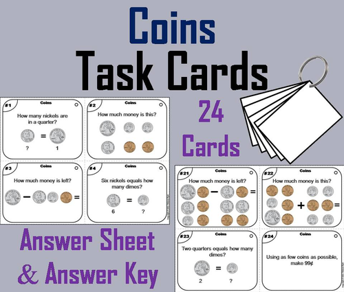 Coins Task Cards
