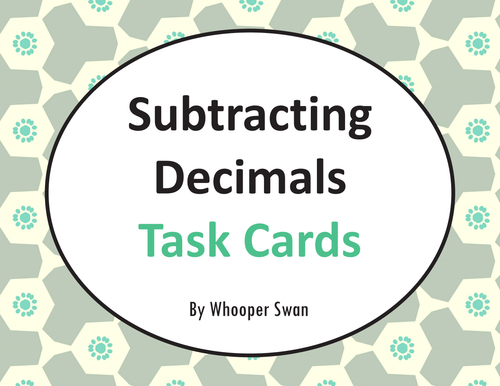 Subtracting Decimals Task Cards