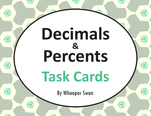 Decimals and Percents Task Cards