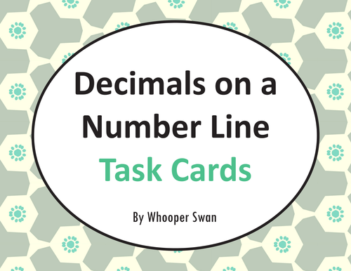 Decimals on a Number Line Task Cards