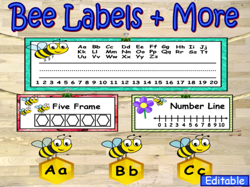 Bee Theme Labels and More