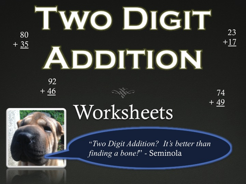 Two Digit Addition Packet (15 pages) Worksheets