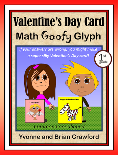 Valentine's Day Math Goofy Glyph (1st Grade Common Core)