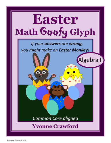 Easter Math Goofy Glyph (Algebra Common Core)