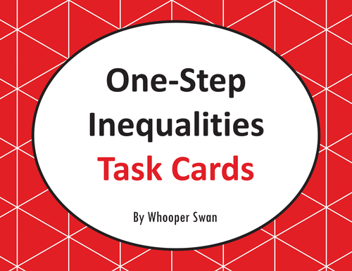 One Step Inequalities Task Cards