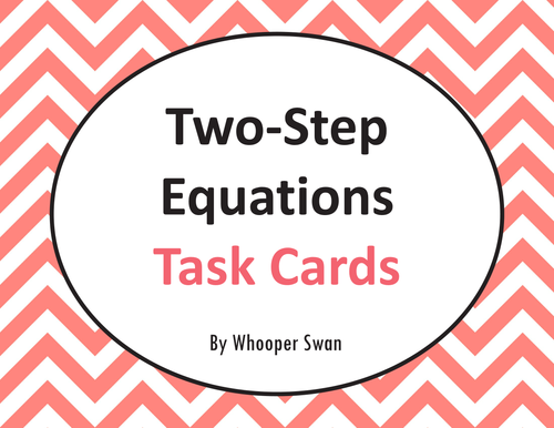 Two Step Equations Task Cards