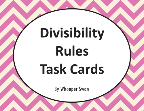 Divisibility Rules Task Cards | Teaching Resources