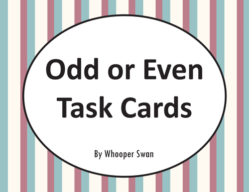 Odd or Even Task Cards