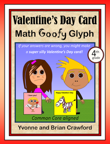 Valentine's Day Math Goofy Glyph (4th Grade Common Core)