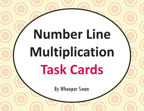 Number Line Multiplication Task Cards